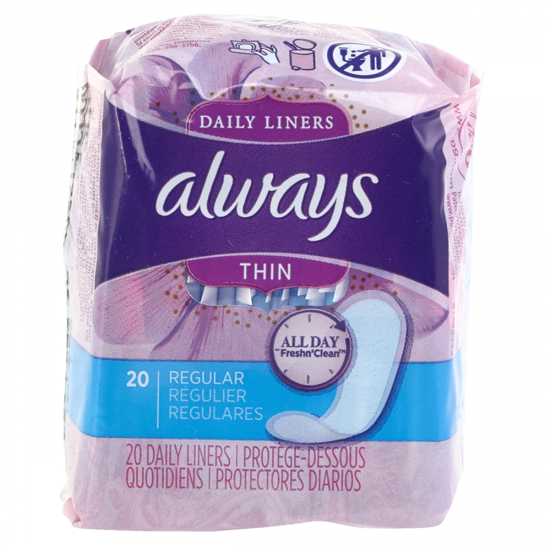 Always Daily Liners Thin Regular 20