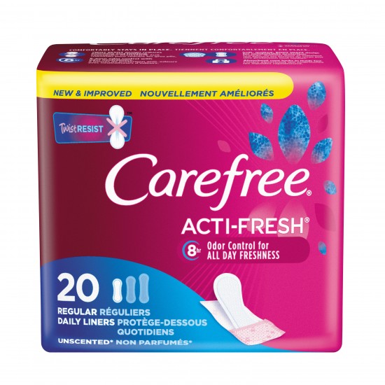 Carefree Acti-Fresh Liners Regular Unsented -20