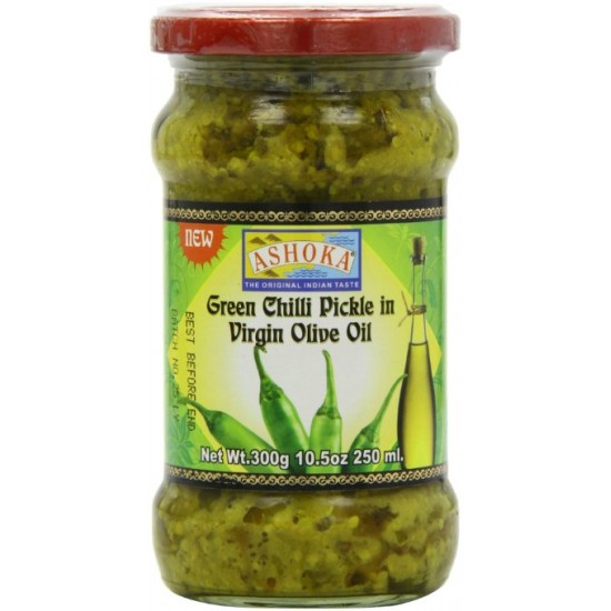 Ashoka Green Chilli Pickle in Virgin Olive Oil