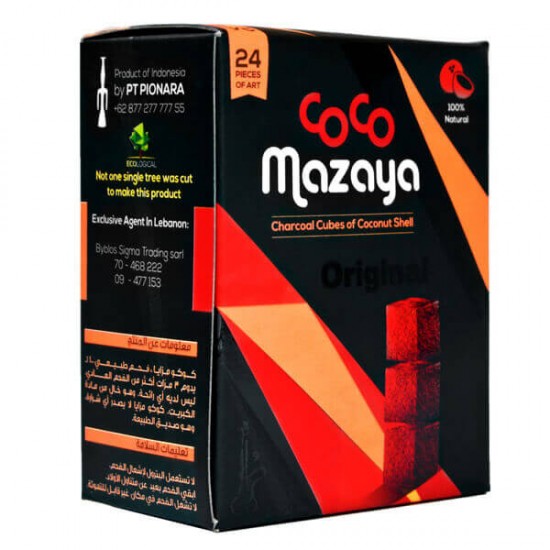 CocoMazaya Coconut Charcoal 24 Piece Box