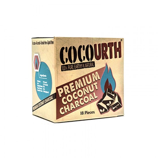 CocoUrth Coconut Charcoal Cube 18 Piece Box