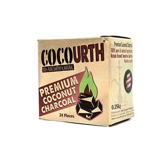 CocoUrth Coconut Charcoal Flat 24 Piece Box